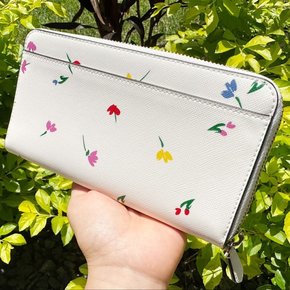 Kate Spade Dana Large Continental Wallet Cream Multi Shoreside Toss Floral - Picture 3 of 4